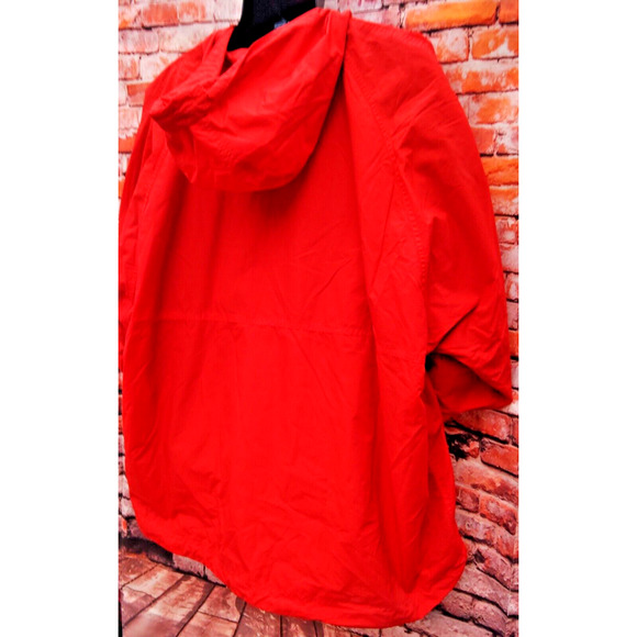 Vantage Anorak Jacket Red 1/2 Zip Red Windbreaker Men's XL Vintage - Picture 2 of 6